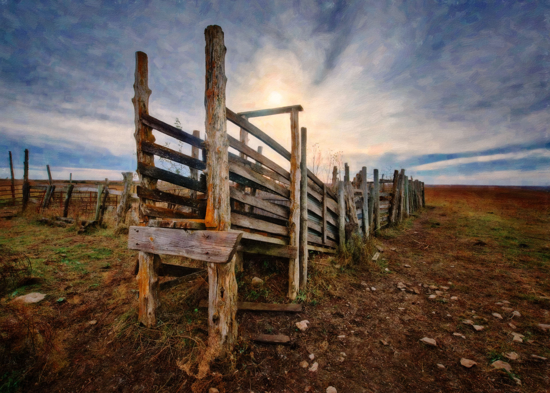 Rough wood loading chute found in Wabaunsee County Flint Hills