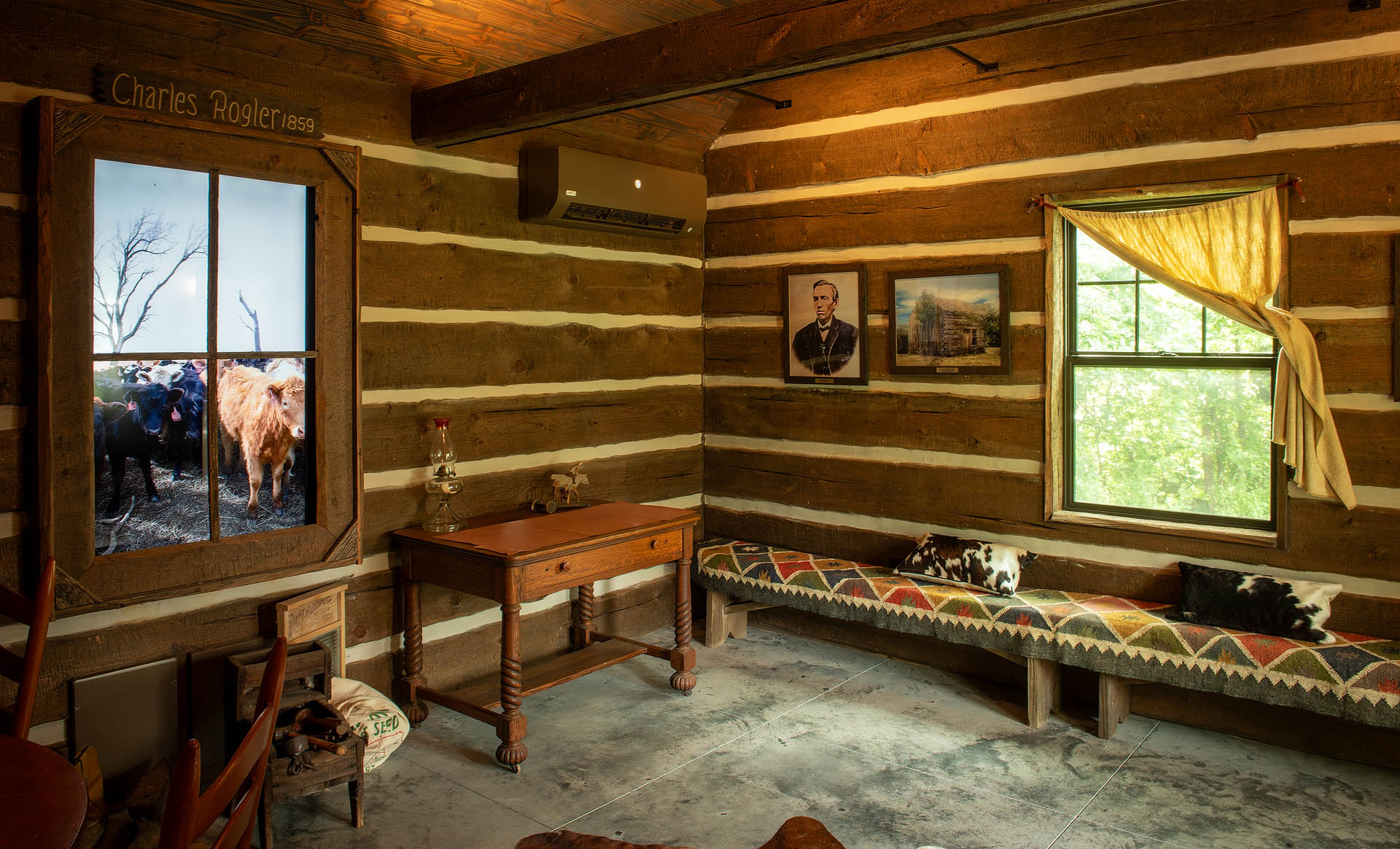 Log cabin interior Log cabin interior
