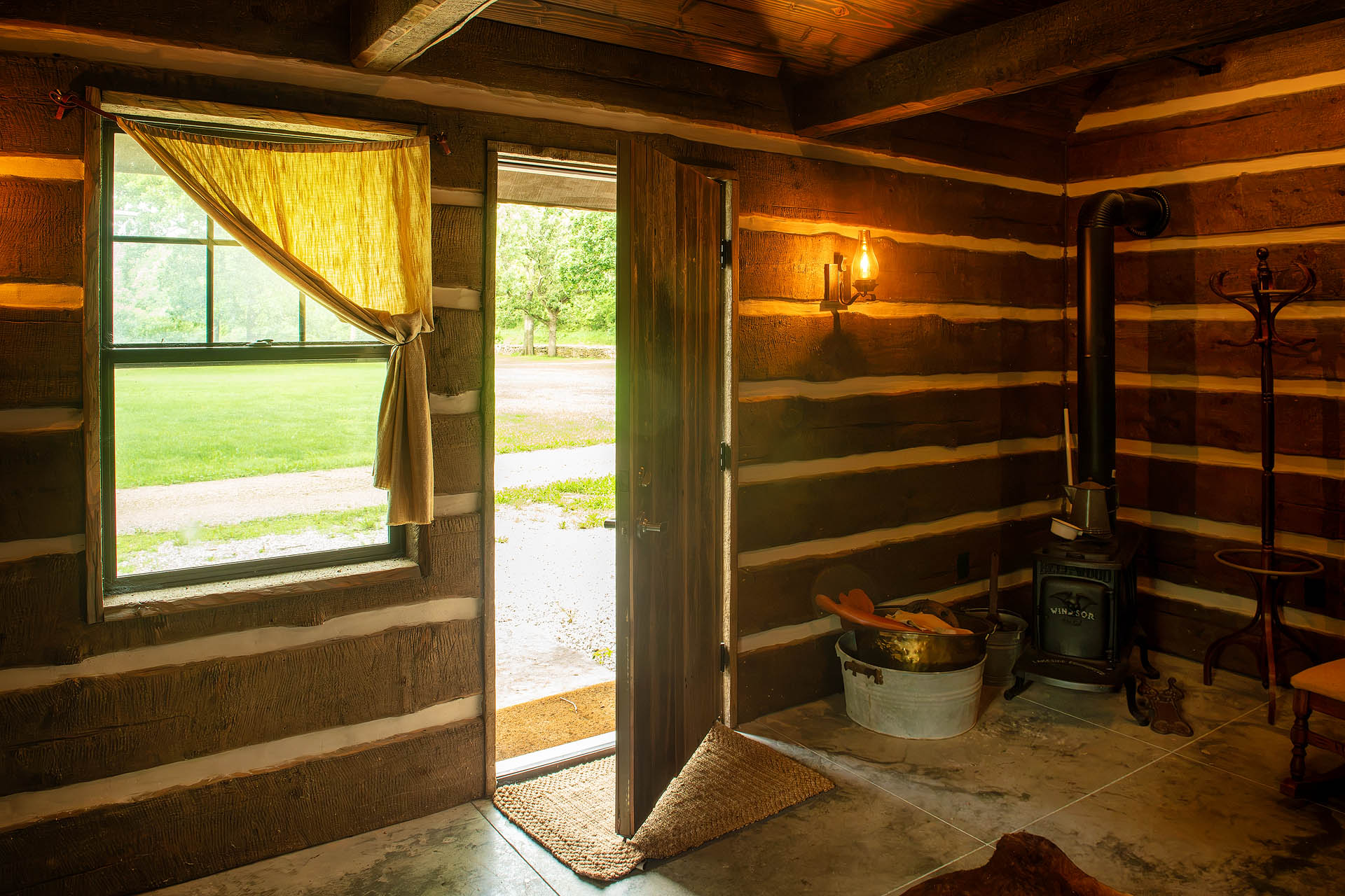Log cabin interior Log cabin interior